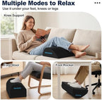 Foot Rest Under Desk, 3 Adjustable Heights Foot Stool, Black - Image 3