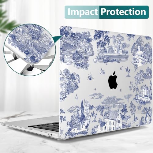 DONGKE Case for MacBook Air 13 Inch (2021-2018 Models A2337 M1/A2179/A1932), Toile Pattern Hard Shell Case with Keyboard Protector, Compatible with Retina Display and Touch ID - Image 7