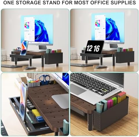 WALI Computer Monitor Stand with Storage and Pen Holder - Image 3