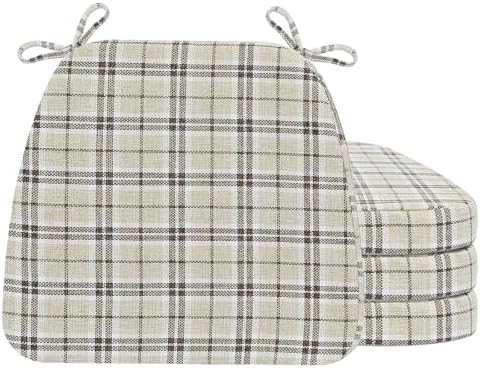 AAAAAcessories Chair Cushions for Dining Chairs, 17 x 16 x 2 in, Set of 4 by AAAAAcessories
