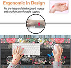 Ergonomic Keyboard Wrist Rest and Mouse Pad Wrist Rest Set, Large XXL Gaming Desk Mat 31.5"x 11.8",Non-Slip Base, Memory Foam,Easy Typing Pain Relief, Floral Quote She Believed She Could So She Did - Image 6