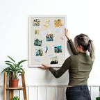 2-Pack Farmhouse Linen Cork Bulletin Board, White Frame 30" x 20" Corkboard, Office Board for Wall Decor, Wall Mounted Pin Board Picture Board with 40 Pushpins for School, Home & Office - Image 3