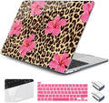 Case for MacBook Pro 13 inch M2 M1 2025-2022 2020 A2338 A2289 A2251, Plastic Hard Shell Laptop Case with Keyboard Cover, Trackpad Protector, 2 OTG Adapters, Leopard Flowers by Yebiseven