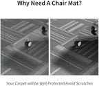 WASJOYE Chair Mat for Carpet, 36" x 48" PVC Clear Rectangle for Carpet - Image 5
