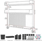 Clamp On Desk Organizer Shelf, BLACK Desk Extender Pegboard Workstation,Computer Desk Accessories for Office, Privacy Panel for Gaming Desk,23.6/31.4/39.3in Desktop Shelving System (100cm/39.3in) - Image 3