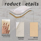 LLB Sheepskin Shearling Chair Cushions and Dining Room Chair Pads - Seat Cushions for Office, Computer and Living Room 19x19 Inch (Pack of 1), Light Pink - Image 4