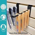HJW Slatwall Hooks 50 Pack, 6 Inch Black Slat Wall Hanging Hooks - Image 6