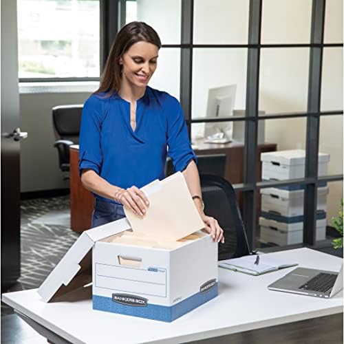 Bankers Box 30-Pack Medium Duty File Storage Boxes with Lids, FastFold Assembly, Letter/Legal, STOR, (0076316) - Image 6