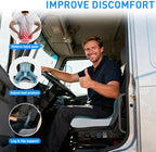 Denchy Memory Foam Car Seat Cushion with Back Support, Truck Driver Cushion - Image 2