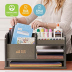 ECR4Kids Tabletop Supplies Storage Center Caddy, Classroom Essentials, Grey Wash - Image 5
