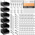 INCLY 220PCS Pegboard Accessories Organizer Kit for 1/4 Inch Pegboard by INCLY