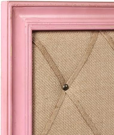 SOFE Pink Bulletin Board Fabric Pin Board, 21"×27" Vision Board, Wood Frame - Image 3