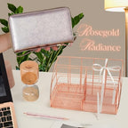 Three Way Cut Cash Envelope Wallet Rose Gold All in One Budget System RFID Blocking with 12x Tabbed Envelopes 12x Monthly Budget Cards 1x Yearly Budget Planner Sheet Complete Money Organizer Set - Image 5