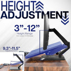 VIVO Premium Single 17 to 32 inch VESA Monitor and Touch Screen Desk Stand with Rotating Base, Freestanding Pneumatic Height Adjustable Arm, 12 inch Maximum Screen Height, Black, STAND-V001R - Image 4