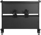 Steel Stand Pegboard with Monitor Stands Computer Accessories Clamp On Desk Organizer Shelf 51 X 34 Inch for Office Gaming Desk Workbench by Unknown