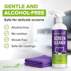 Screen Mom Ultimate Screen Cleaning Kit - 2 Pcs 16oz TV Screen Cleaner Spray and 6 Pcs Microfiber Cloths TV Cleaner Spray and Cloth, Laptop, Phone, iPad, Car and Computer Cleaning Kit Electronic - Image 4