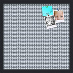 PinPix 18x18 inch Cork Bulletin Board. This Decorative Framed Pin Board Comes with Diamond Pattern in Grey and Blue Design and Satin Black. Ideal for Home, Office Decor or School (PinPix-227) by PinPixBulletinBoards