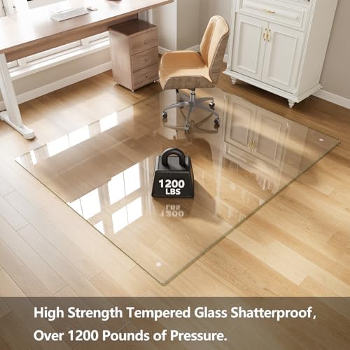 Koonmi Glass Chair Mat for Carpet, 54"x72" Thick Office Chair Mat - Image 2