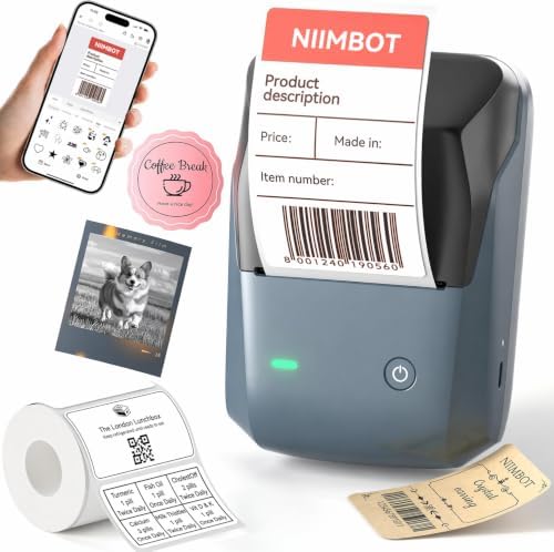 NIIMBOT B1 Pro 300 DPI Label Maker with Red & Black Printing, Blue by NIIMBOT%C2%AE