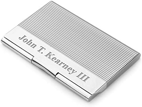 Executive Gift Shoppe | Custom Engraved Engine Turned Business Card Holder & Case by ExecutiveGiftShoppe