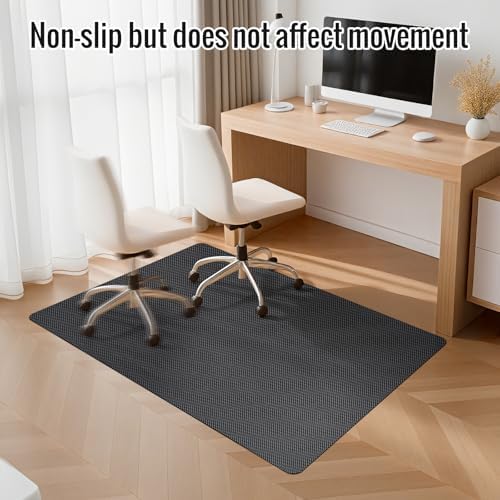 Office Chair Mat for Hard Floors,48"x60" Anti-Slip Waterproof Hardwood Floor Chair Mat,Heavy Duty Floor Protector Rolling Chairs for Home Office(Grey) - Image 2