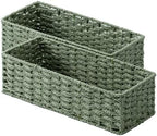 StorageWorks Wicker Toilet Paper Basket for Sage Green Bathroom Decor by StorageWorks