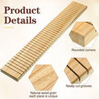 Wesiti 6 Pcs Wooden Name Badge Holder Organizer Tray Office, Wood Color - Image 5