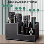 KINGFOM 5 PCS/SET Pu Leather Desk Organizer File Holder Accessories, Magazine Storage Rack+Desktop Pen&Pencil Holder+Tissue Box Cover+Leather Jewelry Accessories Tray - Image 5