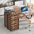 Tribesigns 7-Drawer File Cabinet, Wood Mobile Storage Drawer, Rustic Brown - Image 3