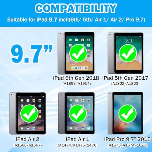 ZoneFoker 9.7" Case for iPad 6th/5th Generation 2018/2017 Shockproof - Image 2