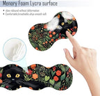 TGFEWYTJYJ Extended Gaming Mouse Pad,Memory Foam Ergonomic Keyboard Mouse Wrist Rest Support Set,Large Desk Mat with Stitched Edges,Non-Slip Base Mousepad Home Office,Cute Black Cats - Image 5