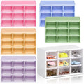 Amyhill 6 Pcs Mini Drawer Organizer Small Organizer with 9 Drawers Plastic Desktop Craft Storage Box for Office Home Room Jewelry Cosmetics Collection(Multicolored) by Amyhill