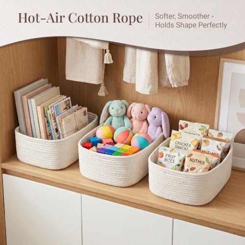 Storage Baskets for Shelves, 5 Pack, 2 Sizes Organizer Bins - Image 5