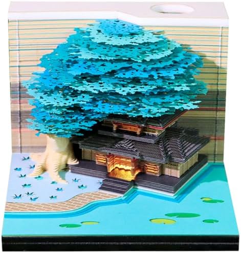 3D Time Piece Calendar, 2027 Desk Calendar With LED Light, 3d Tree Memo Pad Creative Desk Calendar, Christmas Gift for Colleague Friend, Desktop Decoration by Unknown
