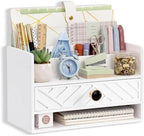 Desk Organizer with Drawer, Countertop Bill Mail Organizer and File Storage by dreampossible
