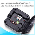 TZ TZe 24mm 0.94 inch Laminated White Tape Compatible for Brother P Touch TZ252 TZ-252 TZe-252 TZe252 Label Tape for Brother PT-D600VP E550W H500LI P710BT Label Maker, 5 Pack Red on White - Image 3