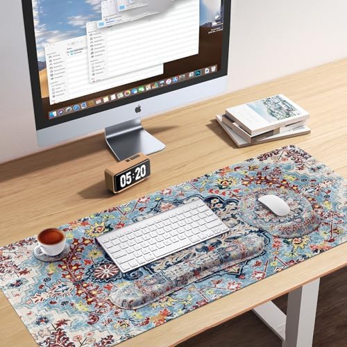 iLeadon Ergonomic Mouse Pad with Wrist Rest, 4in1 Desk Mat Set - Image 6