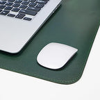 AFIING Cork Desk Mat 55" x 17", Dual-Sided Natural Cork & PU Leather Desk Pad, Non-Slip Waterproof Large Mouse Pad for Office, Home & Gaming (Dark Green) - Image 4
