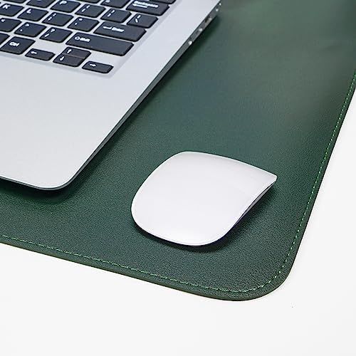 AFIING Cork Desk Mat 55" x 17", Dual-Sided Natural Cork & PU Leather Desk Pad, Non-Slip Waterproof Large Mouse Pad for Office, Home & Gaming (Dark Green) - Image 4