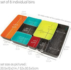 Three by Three Seattle Felt Storage Bins w/Expandable Bin, Set of 8 - Image 5