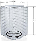 Azar Displays 701414-CLR Rotating Display Stand - 4-Sided Display Racks - Peg Display Carousel (14” W x 14” D x 20” H) - Easy Assemble Revolving Display for Retail - Pegboard Organizer, Clear - Image 5
