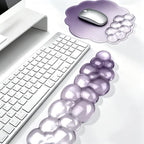 Gel Wrist Rest and Cloud Mouse Pad, for Keyboards and Mice - Ergonomic Pink Keyboard Wrist Rest Set, Relieves Pain from Typing/Computer/Laptop/Gaming/Home/Office Purple - Image 2