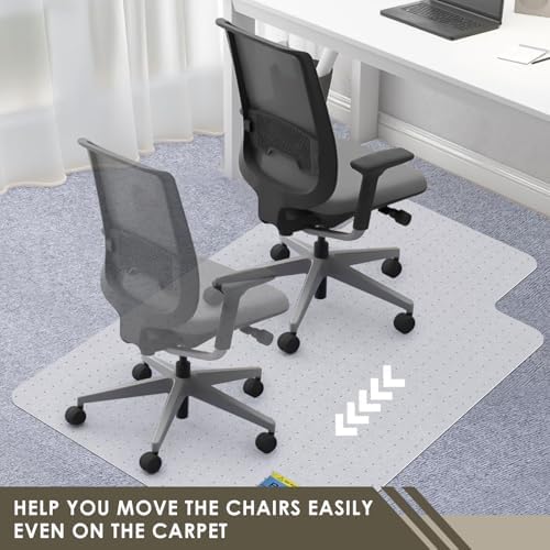 Azadx Heavy Duty Office Chair Mat for Carpet 36" x 48" with Lip Ship Flat - Image 4