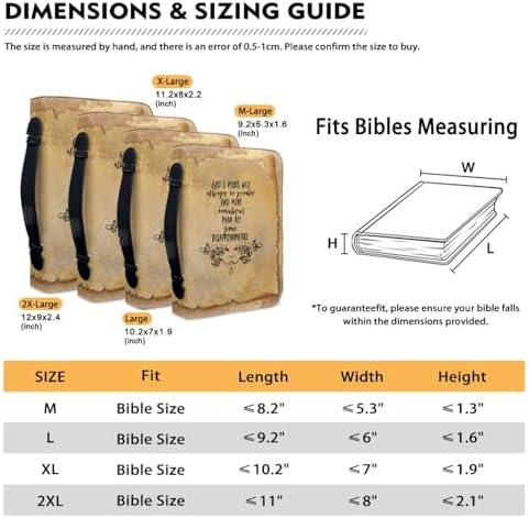 Classic Bible Cover for Women Girls Large PU Leather Bible Carrying Case Bag Scripture Book Bag Protective Stylish Church Carrying Bag, Brown - Image 4