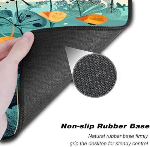 Keyboard Wrist Rest Set,Memory Foam Wrist Support Mouse Pad,31.5"x11.8" Desk Mat for Comfortable Typing & Pain Relief,Non-Slip Base for Office & Home Use - Flower and Butterfly - Image 3