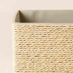 LA JOLIE MUSE Bathroom Basket Organizers, Paper Rope Storage, Beige 4 Pack - Image 6