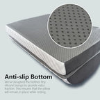 BlissfulNest Foot Rest Pillow for Under Desk at Work Office Footrest High Density Memory Foam Cooling Fabric Height Adjustable Foot Elevation Firm Feet Rest - Image 4
