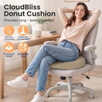 CloudBliss Donut Pillow Stadium Seat Cushion for Tailbone Pain Relief and Hemorrhoids, Memory Foam Seat Chair Cushion, Portable Seat Cushions for Bleachers, Car, Home & Office - Image 3