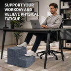 Foot Rest for Under Desk at Work,2-Tier Ergonomic Footrest for Office,Brown - Image 6