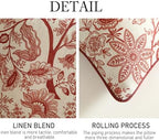 ISAENNE Designer Linen Square Throw Pillow Cover,Set of 2,18"x18"-Ruyi A - Image 5